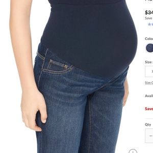 Indigo Blue Fit Belly Boot Cut Maternity Jeans